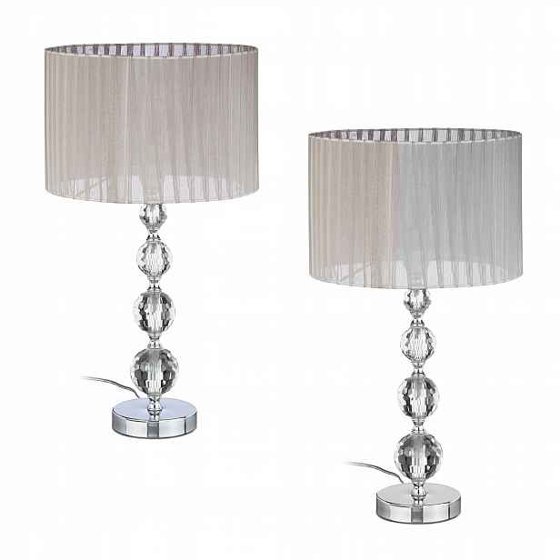 Stolní lampa Relaxdays 2 ks stříbrná, šedá 53 x 29,5 cm