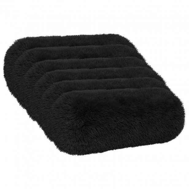 vidaXL Povlak na polštář 6 pcs HEERLEN Černá Ø 15 x 40 cm PV fleece