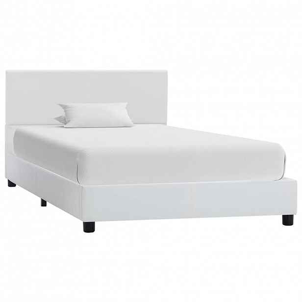 vidaXL Rám postele bílý umělá kůže 100 x 200 cm