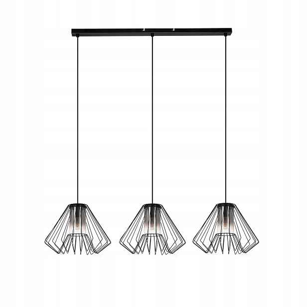 Závěsná lampa Emerencia Rabalux Černá Industriální 3xE27 40W