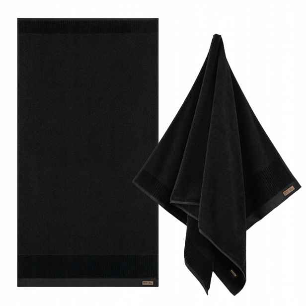 Zwoltex Porto Ručník velký hrubý černý 600g 100x150cm