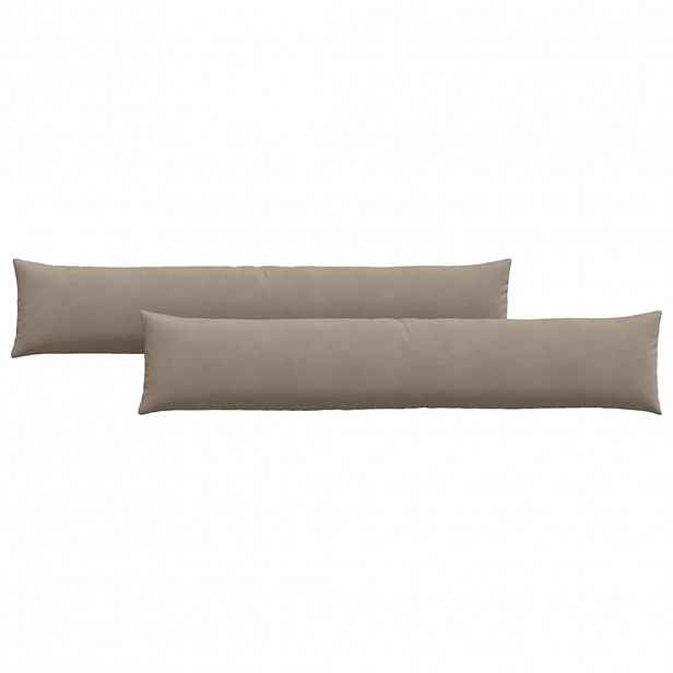 vidaXL Pohovkové polštáře 2 ks textil Taupe 200 x 40 cm