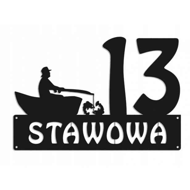 Číslo Na Dům 80 cm Tabule Adresa Ocel 2 mm ul. Rybníková