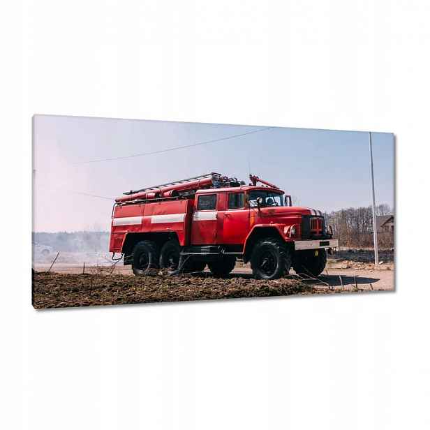 Obrazy 115x55 Červený hasičský vůz