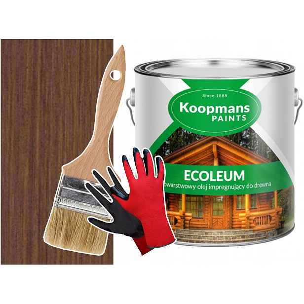 Olej na dřevo Fasády Asfaltový Šindel Ecoleum Hnědá 2,5L