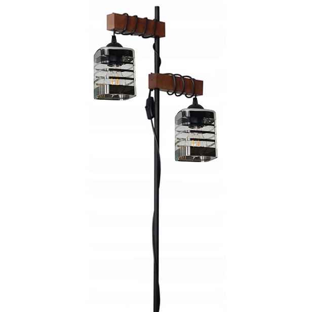 Stojací Lampa Led Loft E27 Dřevo Do Obývacího Pokoje Ložnice Moderní