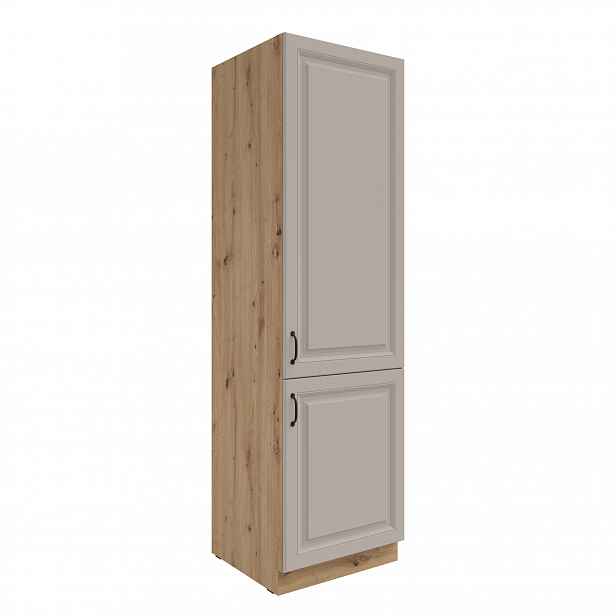 Vysoká potravinová skříňka Stilo 60 DK-210 2F Barva korpusu: Dub artisan, Barva dvířek: Clay Grey