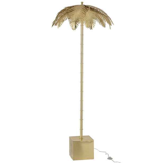 Zlatá kovová stojací palmová lampa Coconut - Ø 77*210 cm J-Line by Jolipa
