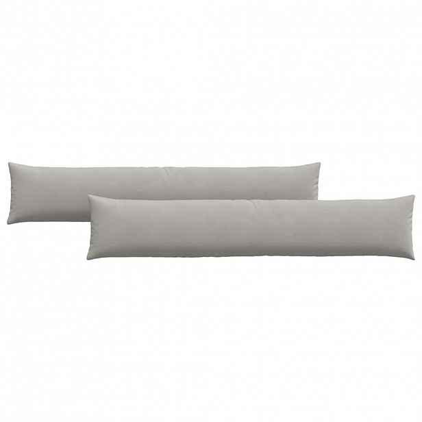 vidaXL Pohovkové polštáře 2 ks textil Světle šedá 200 x 40 cm