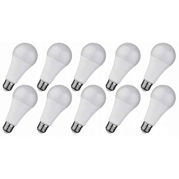 10x Led žárovka E27 18W=100W 1950lm Teplá bílá