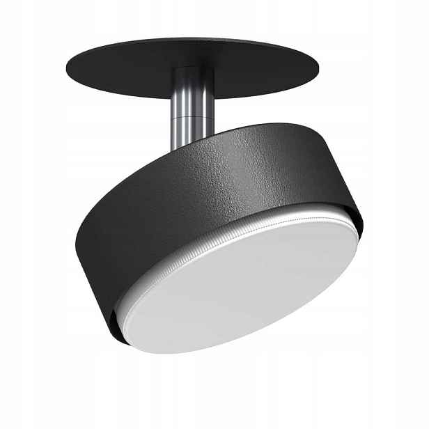 Lampa bodové podomítkové svítidlo pohyblivá černá, kulatý reflektor Brosline