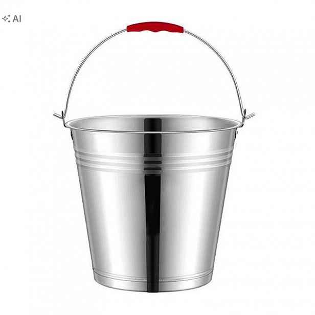 Nerezový kbelík SUS304 s rukojetí, silný, domácí použití, 36 cm, 20 l