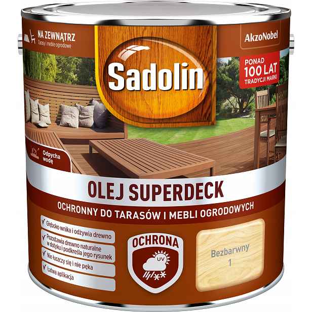 Sadolin Superdeck Olej Na Terasy 2,5 L Bezbarvý