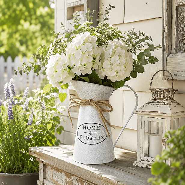 TEMU Dekorace pro domácnost a zahradu s mléčného hrnku a hrnce s kachním zobákem, ozdoby ve stylu , shabby chic čajníky na rostliny pro sušené