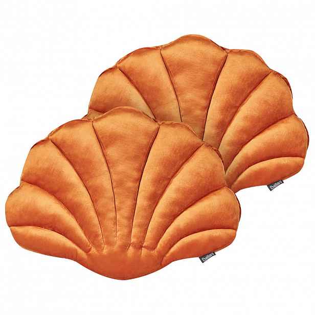 Beliani DEKORATIVNÍ POLŠTÁŘ sada 2 ks Oranžový 47/35 cm Consolida