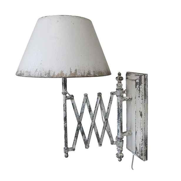 Krémová antik nástěnná lampa Vintage Lamp - 38*63*56 cm/ E27/ 60W Chic Antique