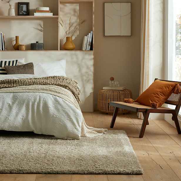 Kusový koberec Shaggy Teddy Natural, 120x170, béžová, ložnice, Flair Rugs