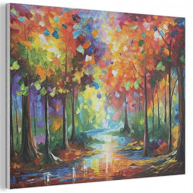 MuchoWow AKUSTICKÝ obraz Krajina - Les - Barvy - Příroda 80x60 cm