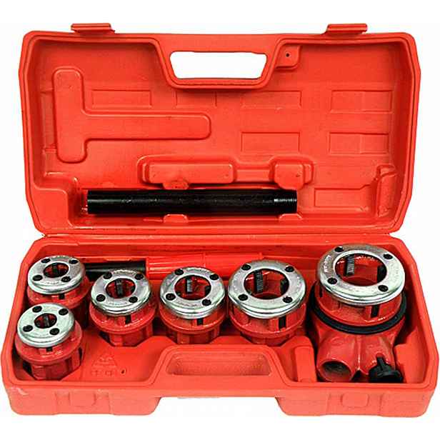 Ruční závitovač pro trubky Silver 5 hlavic 3/8"-1 1/4" v kufru