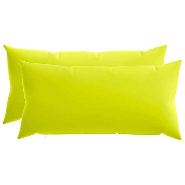 vidaXL Polštář s polštářem HEERLEN 2 ks Jasně zelená Polyester