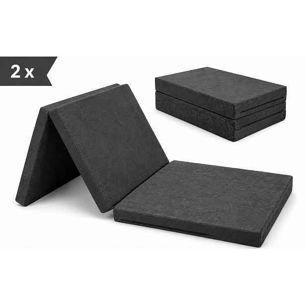 2 x Matrace Pěnová 65x180x7 H3 Turistický Skládací Kemping Kamper Šedá