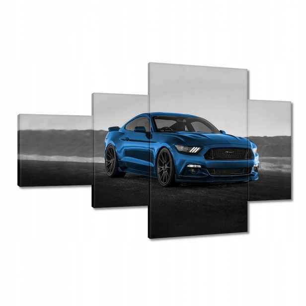 Obrazy 130x80 Modrý Ford Mustang