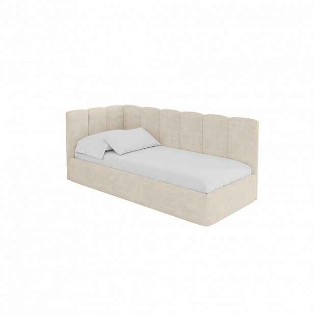 ALTDECOR JEDNOLŮŽKOVÁ POSTEL pro mládež s úložným prostorem, vpravo - DEXY 80x200 béžová