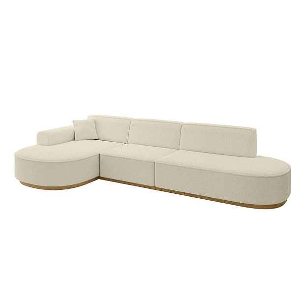 ALTDECOR ROHOVÁ SEDAČKA s otomanem, levá MARI-L2-v2 328x171x83 Béžová Buklé
