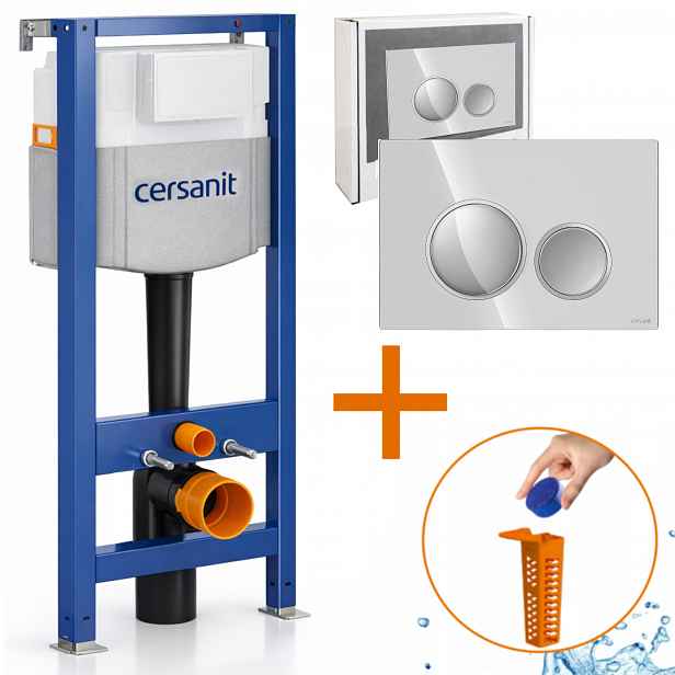 Cersanit Mechanický rám Aqua 50 Set Tlačítko chrom lesk Luna