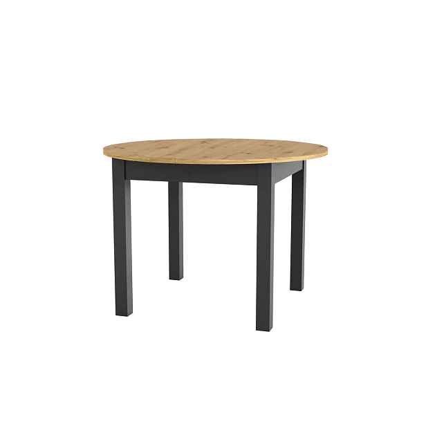 Szynaka Jídelní rozkládací stůl Luni 110/160 cm dub Artisan/černý