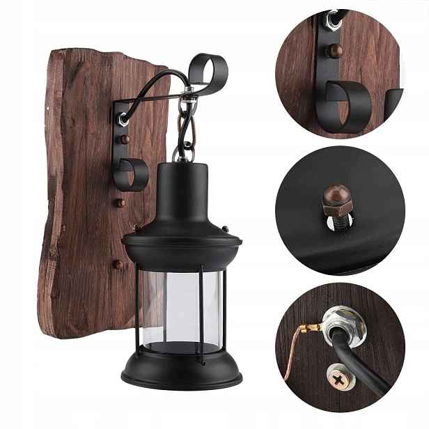 E27Retro Industrial Nástěnné svítidlo Vintage Zahradní osvětlení Rustikální světlo