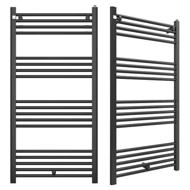 Koupelnový Radiátor 60/120 cm Černý Žebříkový Radiátor Moderní Puerto