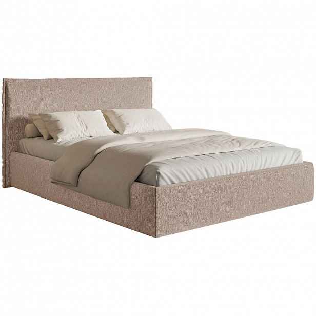 Selsey ČALOUNĚNÁ POSTEL Softie Slim tmavě béžová ženylka 160x200