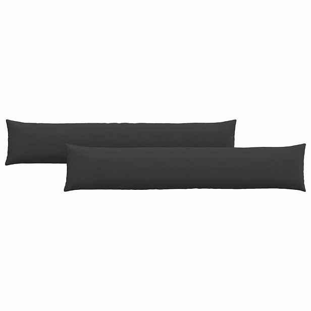 vidaXL Pohovkové polštáře 2 ks textil Černá 200 x 40 cm