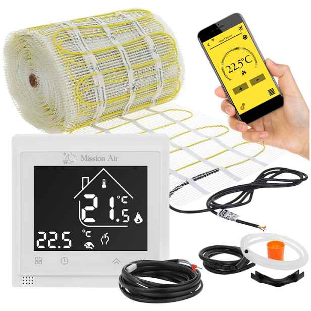 Komplet podlahového vytápění podlahy vyhřívací podložka MA-160W/m² 16m² WiFi