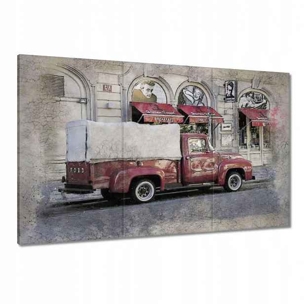 Obrazy 120x80 Červený PickUp z Usa