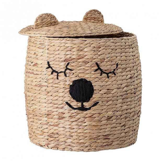 Dětský úložný koš z vodního hyacintu s víkem Bloomingville, ⌀ 42 cm