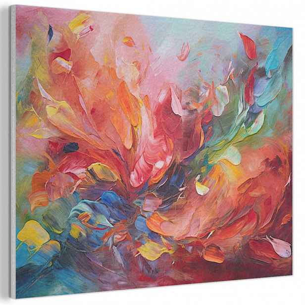 MuchoWow AKUSTICKÝ obraz Olejomalba - Umění - Abstraktní - Barevné 80x60 cm