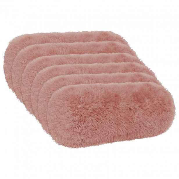 vidaXL Povlak na polštář 6 pcs HEERLEN Růžová Ø 15 x 40 cm PV fleece