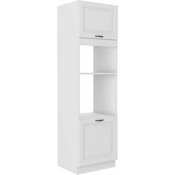 Vysoká skříňka pro vestavnou a mikrovlnou troubu Stilo 60 DPM-210 2F Barva korpusu: Bílá, Barva dvířek: Bílá