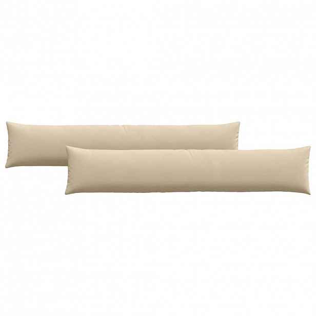 vidaXL Pohovkové polštáře 2 ks textil Krémová 200 x 40 cm