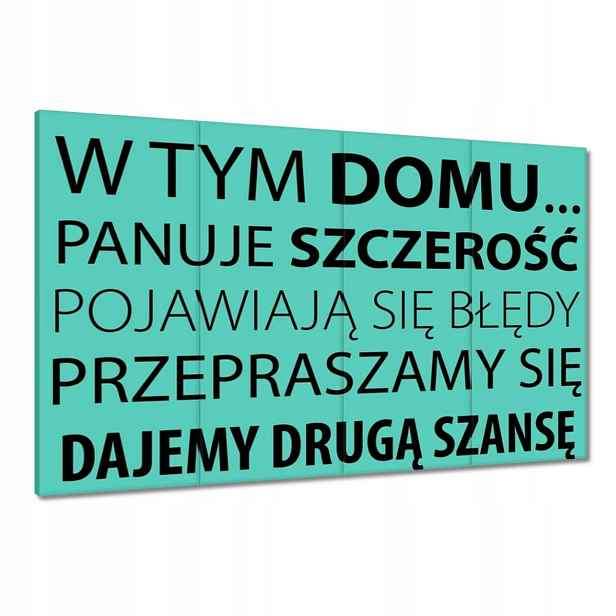 Obrazy 120x80 V tomto domě Mátová verze