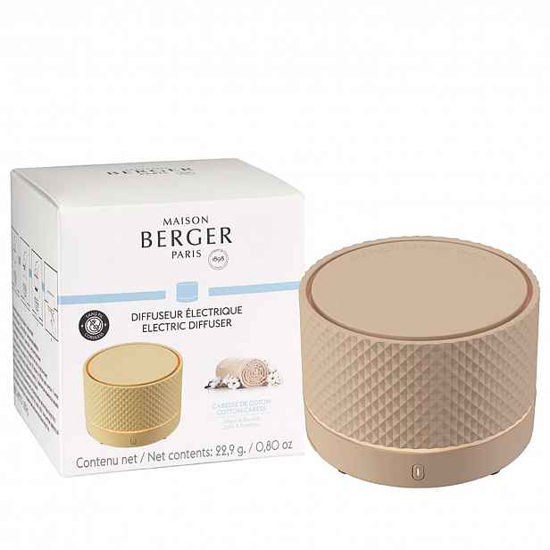 Maison Berger Paris Bezdrátový elektrický difuzér Nomade s náplní Bavlněná péče, Ø 8 cm, béžový 7039