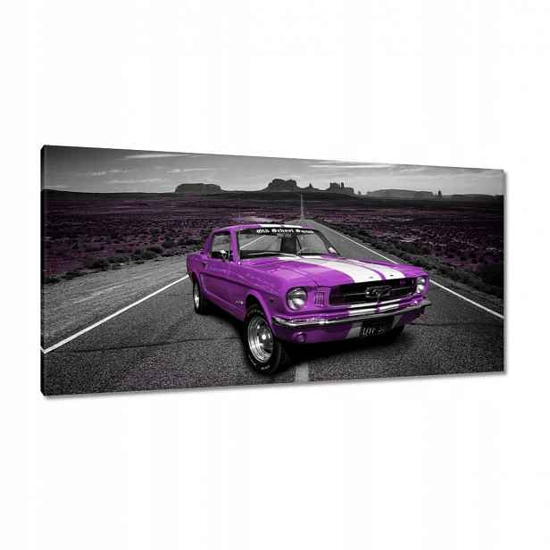 Obrazy 115x55 Fialový Ford Mustang