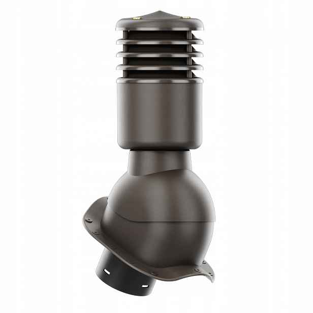 Větrací komín Smartline profil W 125 mm, zateplený, tmavě hnědý