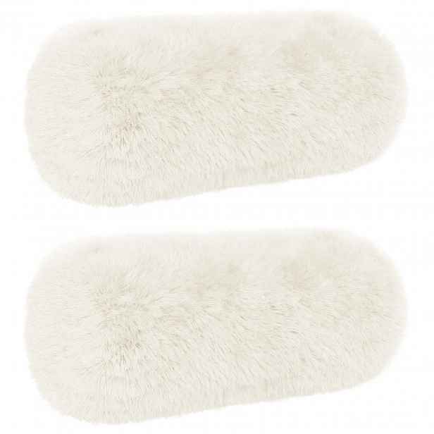 vidaXL Povlak na polštář 2 pcs HEERLEN Bílá Ø 15 x 40 cm PV fleece