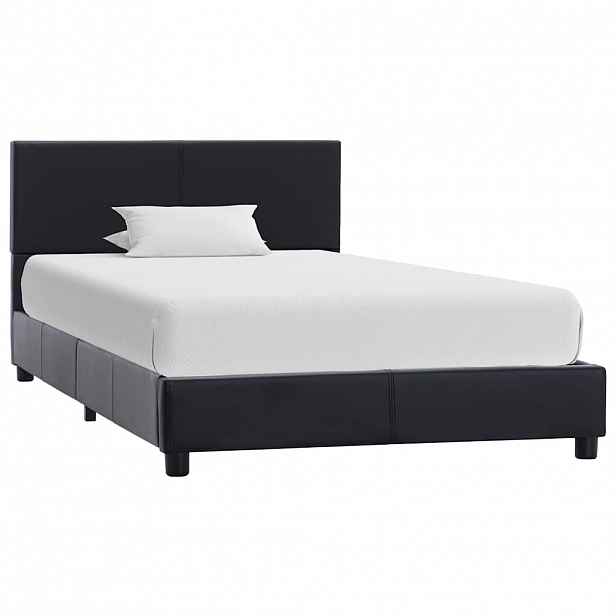 vidaXL Rám postele černý umělá kůže 90 x 200 cm
