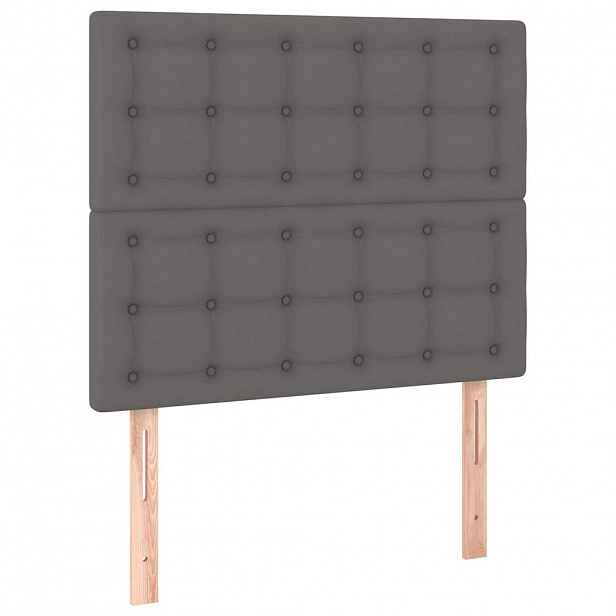 vidaXL Čelo postele šedé 90x5x118/128 cm umělá kůže