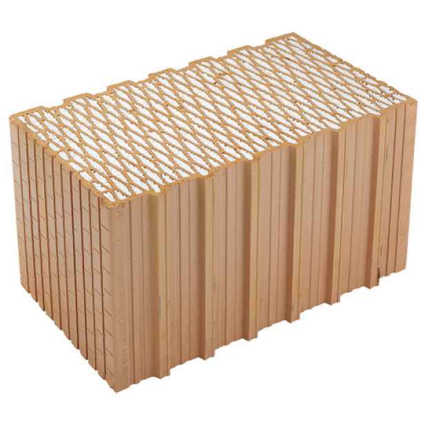 Cihla broušená HELUZ FAMILY 44 2in1 P10 s tepelnou izolací 247×440×249 mm