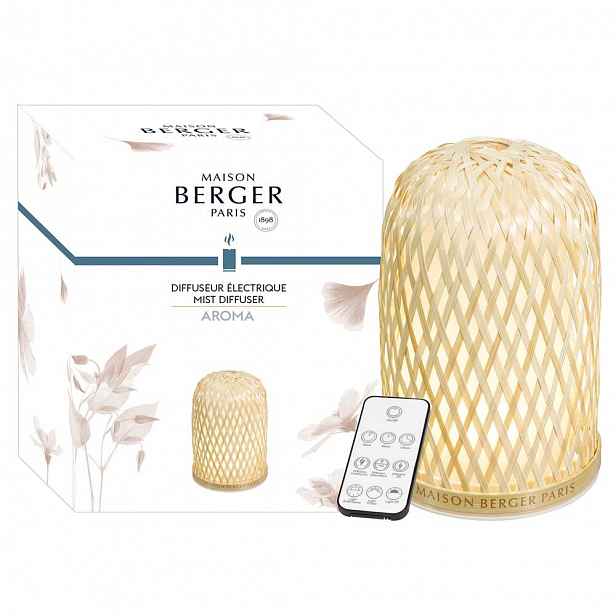 Maison Berger Paris Bambusový elektrický difuzér s podsvícením a dálkovým ovládáním Aroma 7030